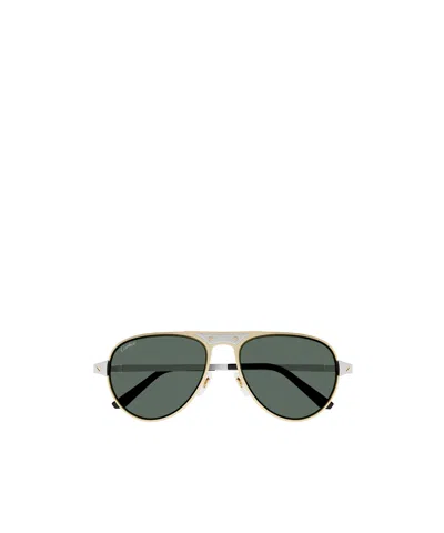 Cartier Aviator Sunglasses In Green