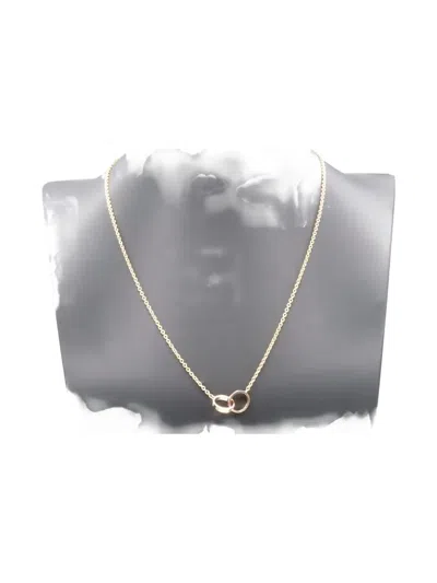 Pre-owned Cartier Baby Love Double-circle Pendant Necklace In Gold