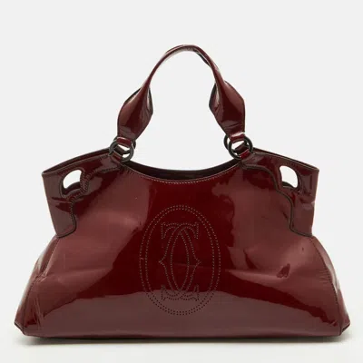 Pre-owned Cartier Bag In Burgundy