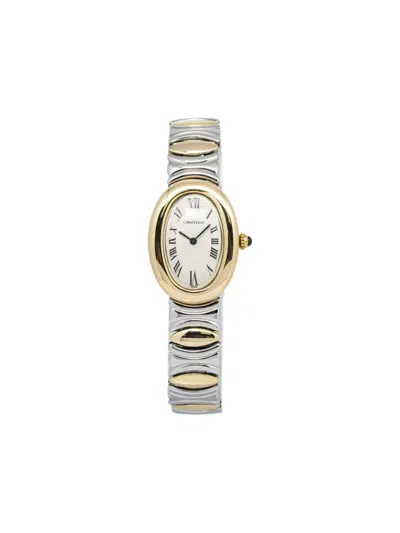 Pre-owned Cartier Baignoire 1920 22mm Watch In Neutral