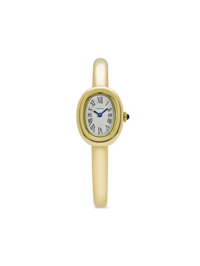 Pre-owned Cartier 2024 Unworn Baignoire 24.6mm In 白色