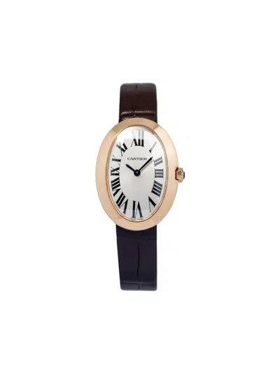 Pre-owned Cartier Baignoire 24mm In Silver