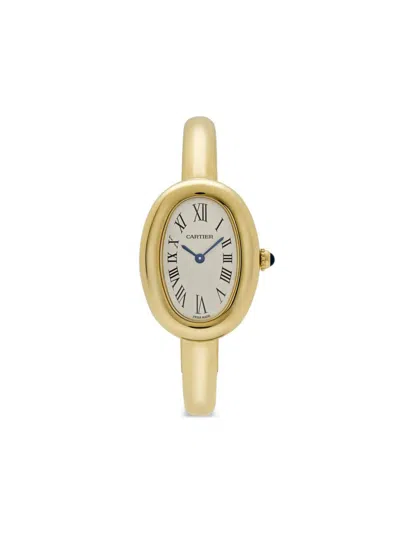 Pre-owned Cartier 2024 Unworn Baignoire 31.4mm In 白色