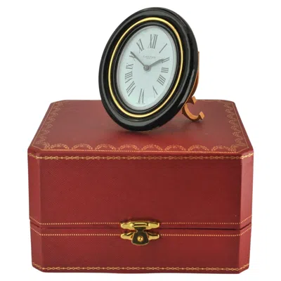 Pre-owned Cartier Baignoire Alarm Clock, 18ct Gold Plate & Brass, Swiss, 1980s In Brown
