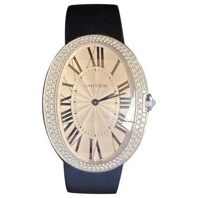Pre-owned Cartier Baignoire Certified Mint Complete Set With Original Receipt White Gold
