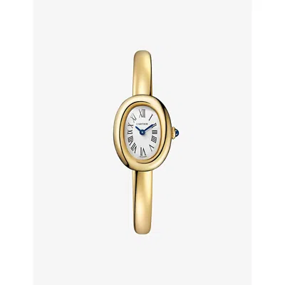 Cartier Baignoire Mini Size 16 18ct Yellow-gold Quartz Watch 24. In 18k Yellow Gold