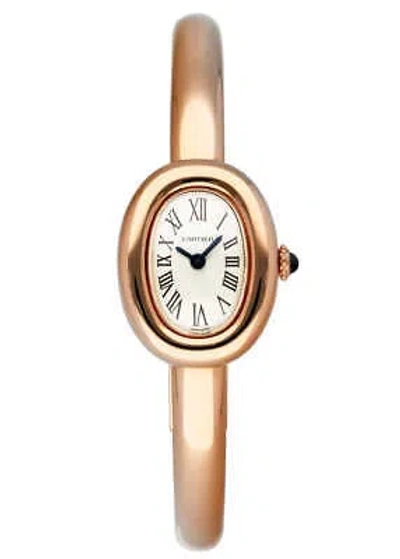 Pre-owned Cartier Baignoire Wgba0036 Size 17 Rose Gold Ladies Watch Box Papers