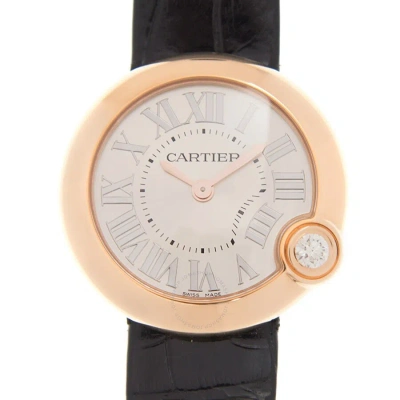 Cartier Ballon Blanc De  Quartz Ladies Watch Wgbl0003 In Black / Gold / Gold Tone / Ink / Pink / Silver