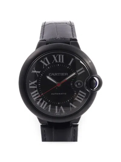 Pre-owned Cartier Ballon Bleu 42mm Watch In Black