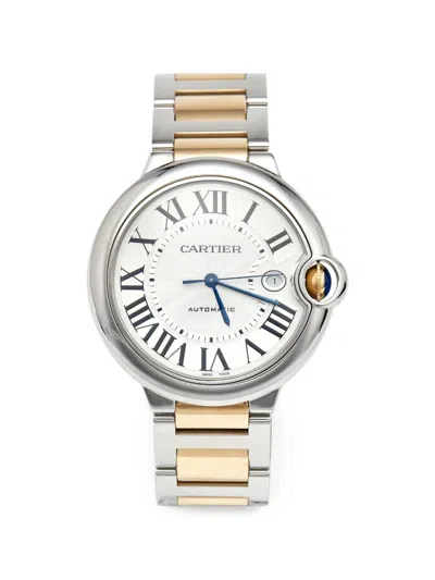 Pre-owned Cartier Ballon Bleu 42mm Watch In White