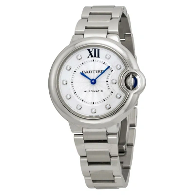 Cartier Ballon Bleu Automatic Diamond Dial Ladies Watch We902074 In Metallic