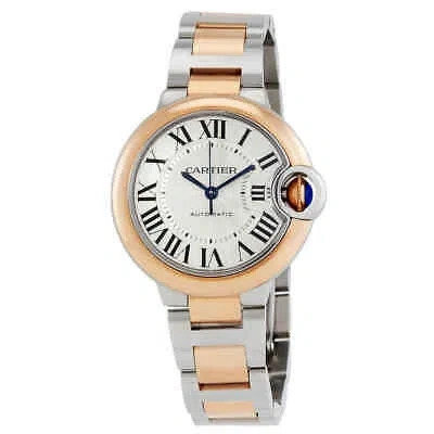 Pre-owned Cartier Ballon Bleu Automatic Silver Dial Ladies Watch W2bb0032