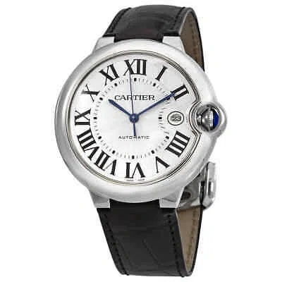 Pre-owned Cartier Ballon Bleu Automatic Silver Dial Men's Watch Wsbb0026