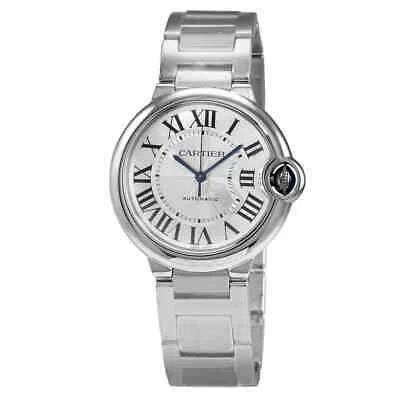 Pre-owned Cartier Ballon Bleu Automatic Silver Dial Unisex Watch Wsbb0048