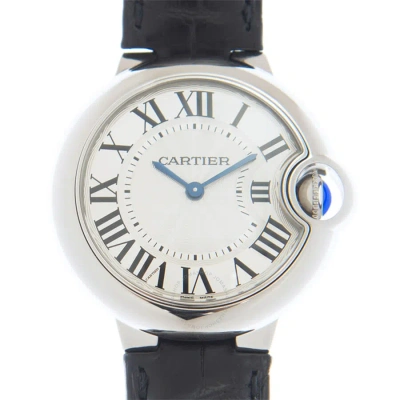 Cartier Ballon Bleu Quartz Silver Guilloche Dial Ladies Watch Wsbb0034 In Metallic