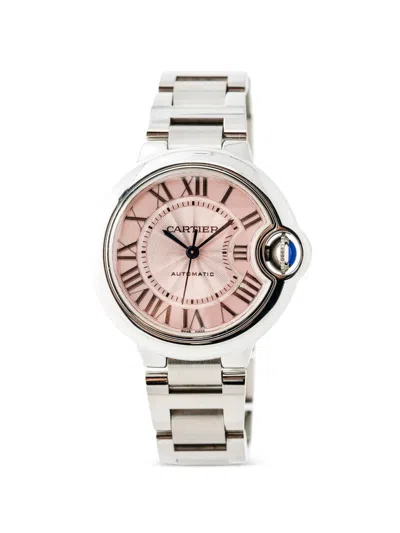 Pre-owned Cartier Ballon Bleu Round-frame 36mm Watch In Pink