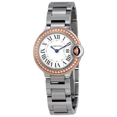 Cartier Ballon Bleu De  Diamond Silver Dial Ladies Watch We902079 In Black / Gold / Rose / Rose Gold / Silver