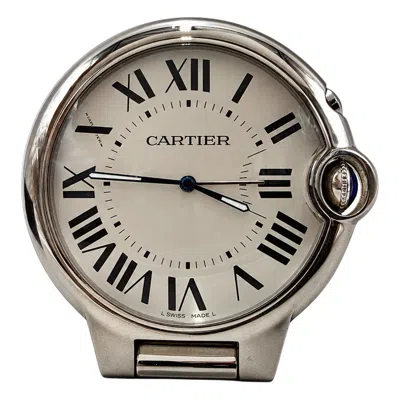 Pre-owned Cartier Ballon Bleu Travel Alarm Clock / Desk Clock � Ref. 3038 � Swiss Made In Brown