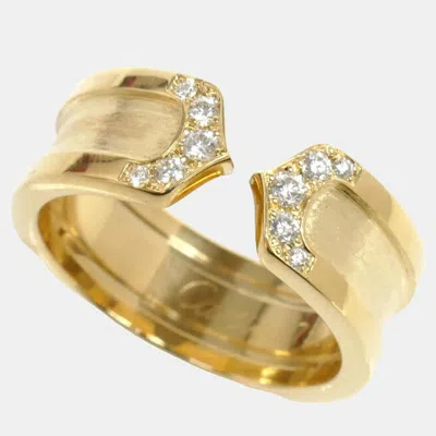 Pre-owned Cartier Band Ring Eu 48 In Yellow