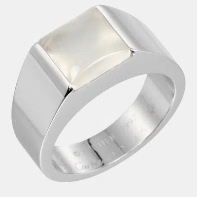 Pre-owned Cartier Band Ring Eu 52 In White