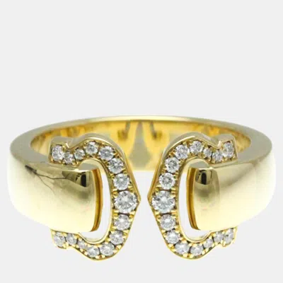 Pre-owned Cartier Band Ring Eu 54 In Yellow