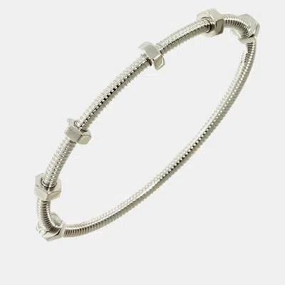 Pre-owned Cartier Bangle Bracelet In White