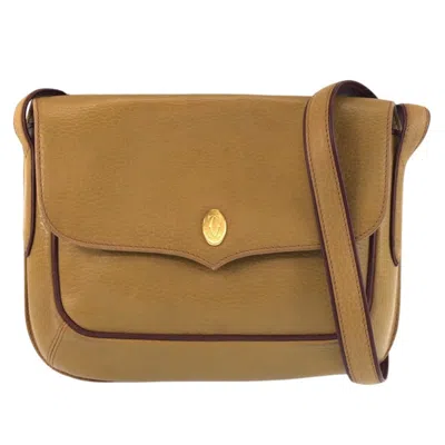 Pre-owned Cartier Beige Bordeaux Leather Pochette Shoulder Bag () In Multi