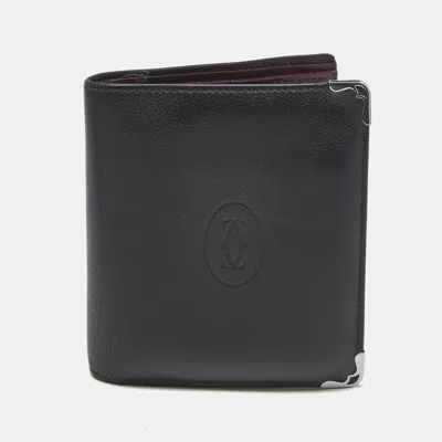 Pre-owned Cartier Bifold Wallet In Black