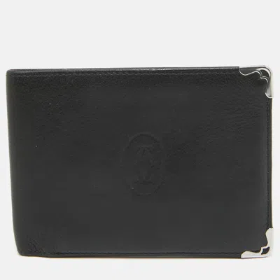 Pre-owned Cartier Bifold Wallet In Black
