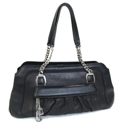 Pre-owned Cartier Black Dark Brown Leather Tote Bag ()