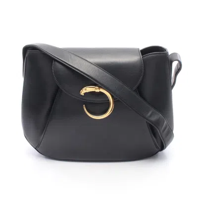 Pre-owned Cartier Black Leather Handbag Shoulder Bag ()