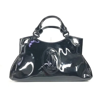 Pre-owned Cartier Black Leather Handbag Tote Bag ()