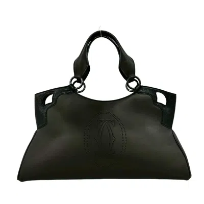 Pre-owned Cartier Black Leather Handbag Tote Bag ()