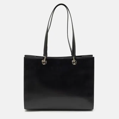 Pre-owned Cartier Black Leather Panthere Tote