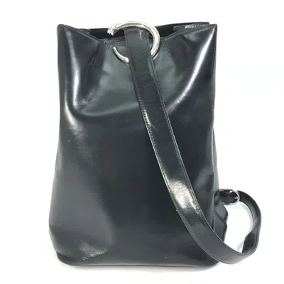 Pre-owned Cartier Black Leather Shoulder Bag ()