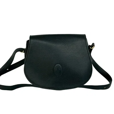 Pre-owned Cartier Black Leather Shoulder Bag ()