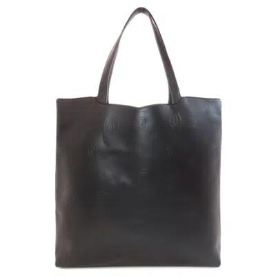 Pre-owned Cartier Black Leather Tote Bag ()