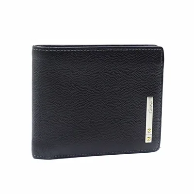 Pre-owned Cartier Black Leather Wallet (bi-fold) ()