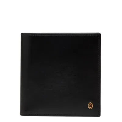 Pre-owned Cartier Black Leather Wallet (bi-fold) ()