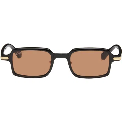 Cartier Black 'première De ' Sunglasses In Neutral
