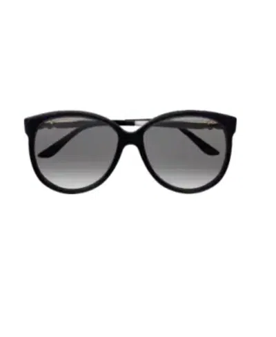 Cartier Black Round Sunglasses In Gray