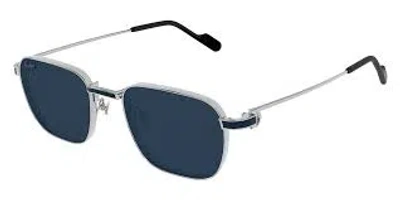 Cartier Blue Square Men's Sunglasses Ct0497s 009 54