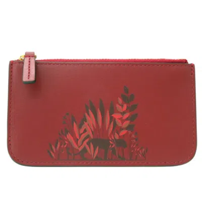 Pre-owned Cartier Bordeaux Leather Coin Purse/coin Case () In Burgundy