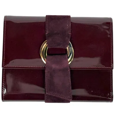 Pre-owned Cartier Bordeaux Leather Coin Purse/coin Case () In Burgundy