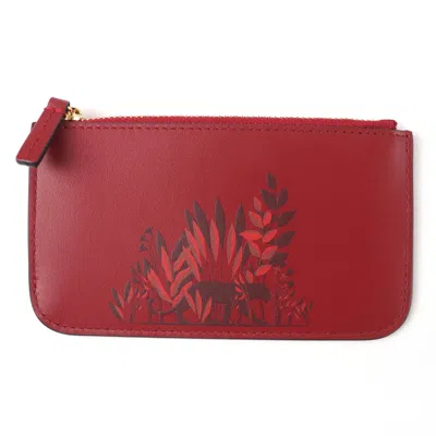 Pre-owned Cartier Bordeaux Leather Coin Purse/coin Case () In Burgundy