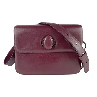 Pre-owned Cartier Bordeaux Leather Shoulder Bag ()