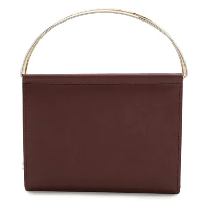 Pre-owned Cartier Bordeaux Leather Wallet (bi-fold) ()