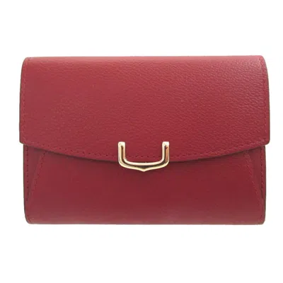 Pre-owned Cartier Bordeaux Leather Wallet (bi-fold) () In Burgundy