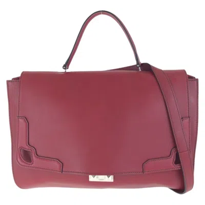 Pre-owned Cartier Bordeaux Wine Red Leather Handbag Shoulder Bag ()