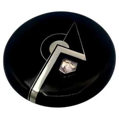 Pre-owned Cartier Box: Fired Enamel, Sterling Silver, With A Clear Amethyst, Crafted By Salimbeni In Purple